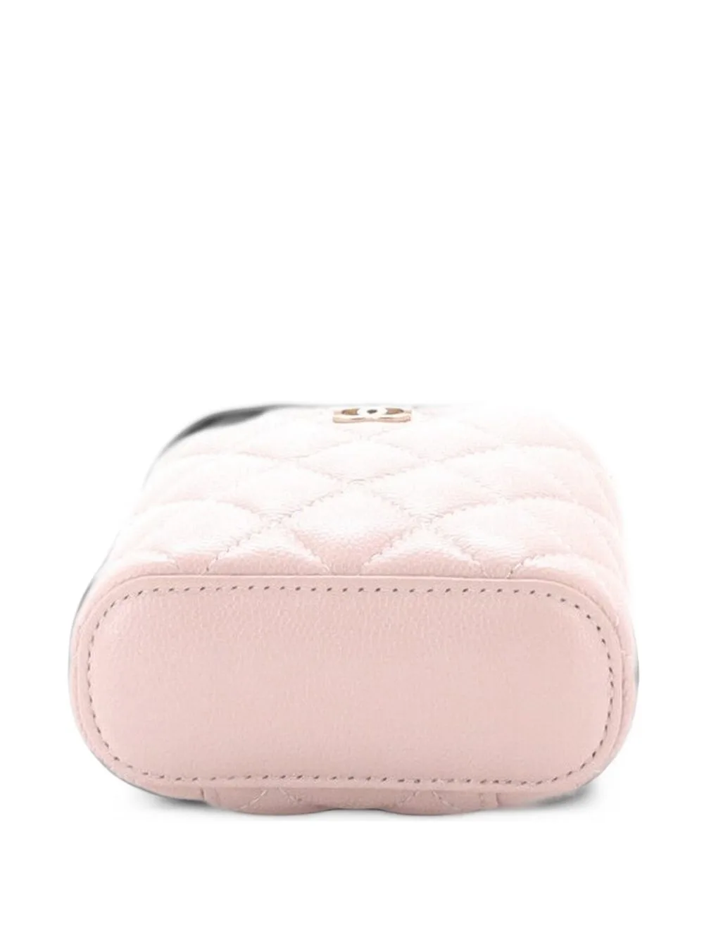 Vertical Classic Vanity Case with Chain Quilted Caviar Mini Shoulder Bag by CHANEL Pre-Owned