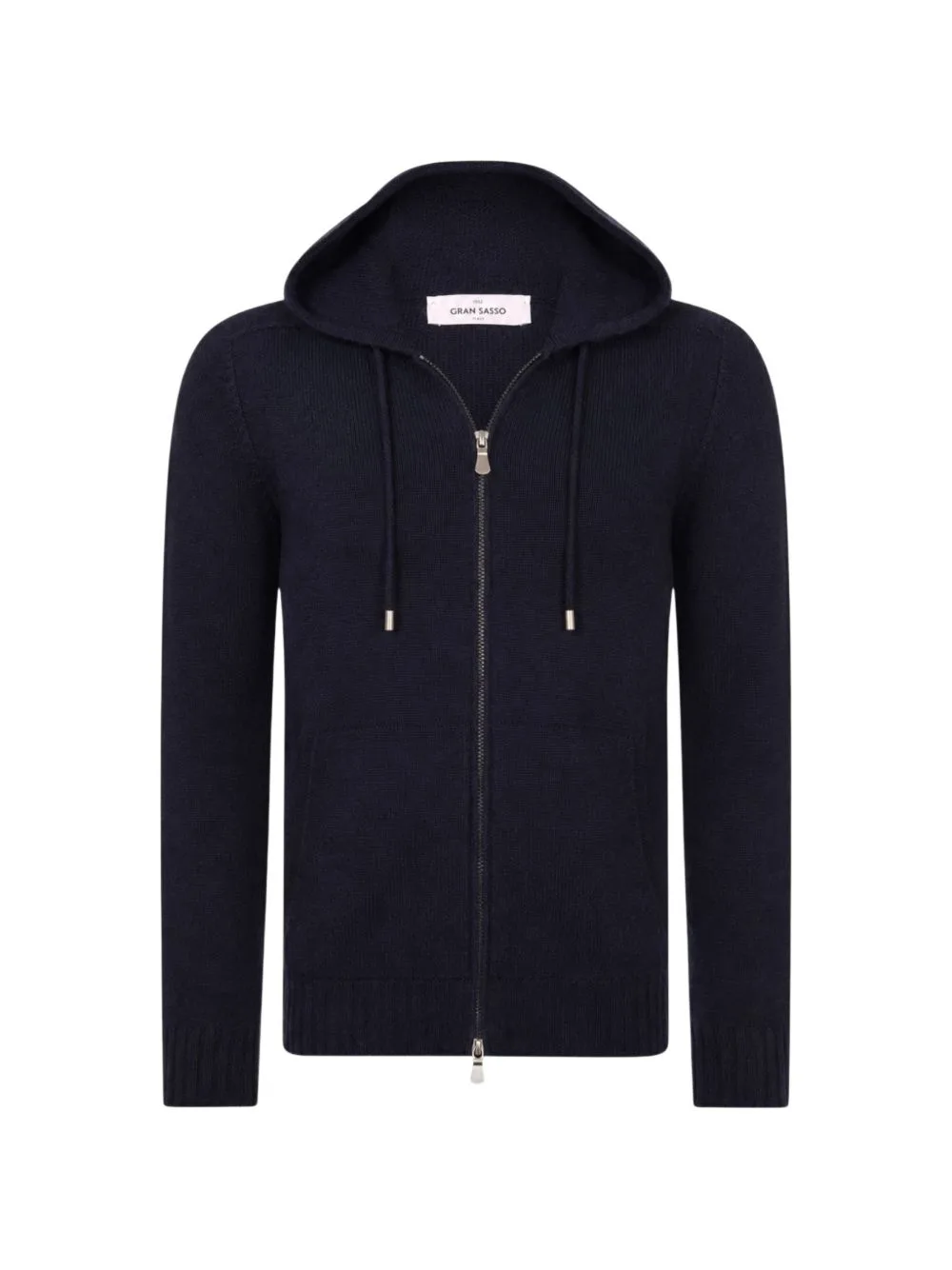 Zip-Up Knitted Hoodie by Gran Sasso