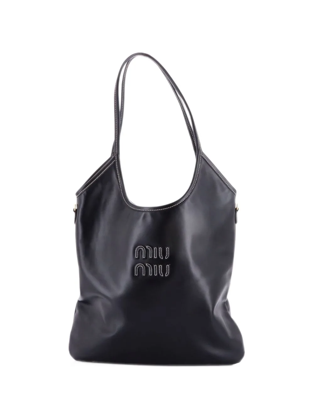 Ivy Hobo Bag Leather Tote Bag by Miu Miu Pre-Owned