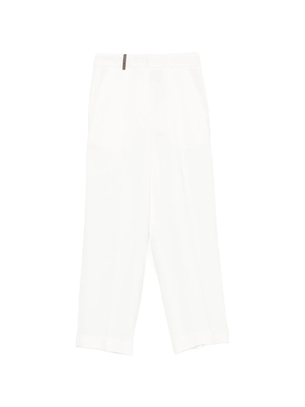 Side-Pocket Cropped Trousers by Peserico