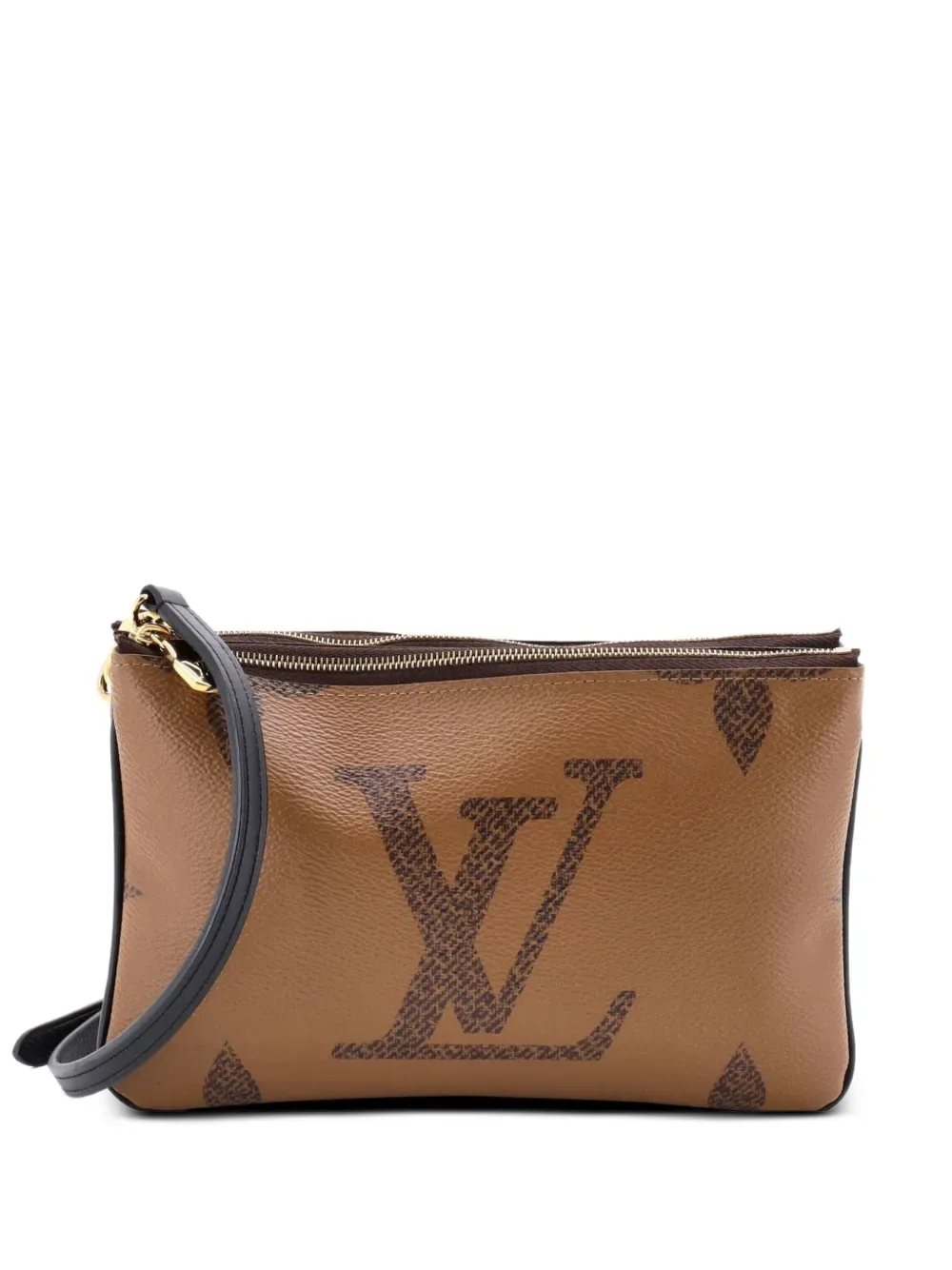 Double Zip Pochette Reverse Monogram Giant Clutch Bag by Louis Vuitton Pre-Owned