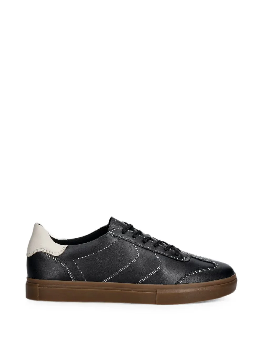 Cody Contrast-Stitch Leather Sneakers