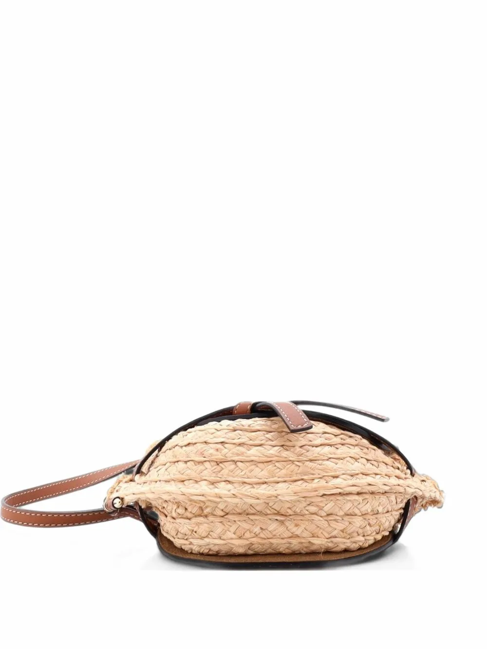 Gate Leather Shoulder Leather with Raffia Mini Crossbody Bag by Loewe Pre-Owned
