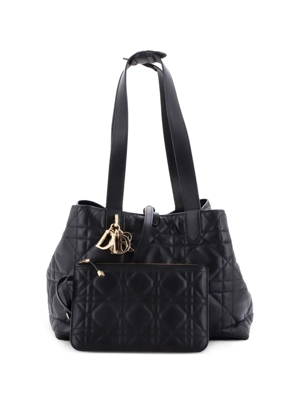 Toujours Macrocannage Quilt Calfskin Medium Tote Bag by Christian Dior Pre-Owned