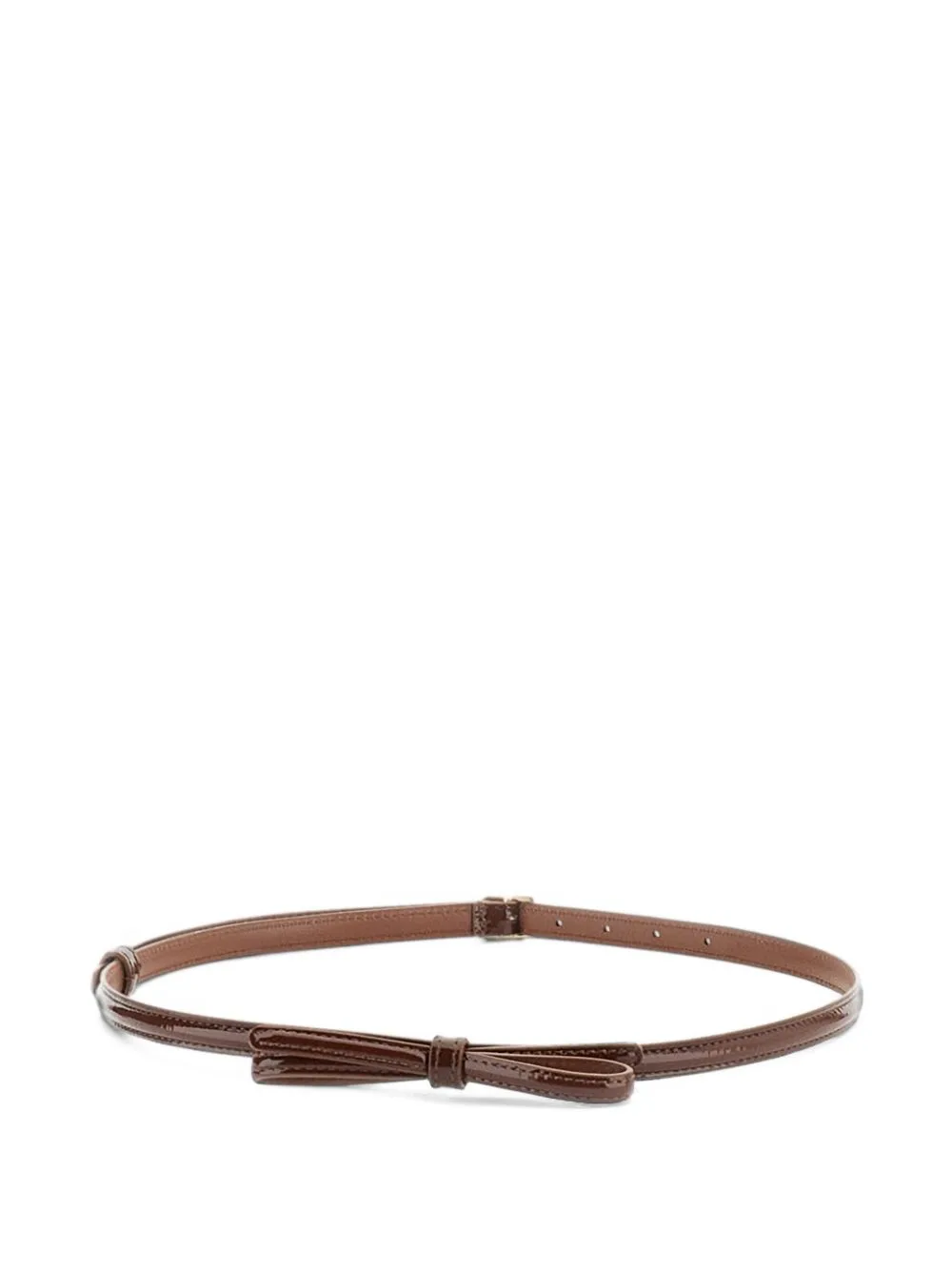 Bow-Detail Leather Belt by Plan C