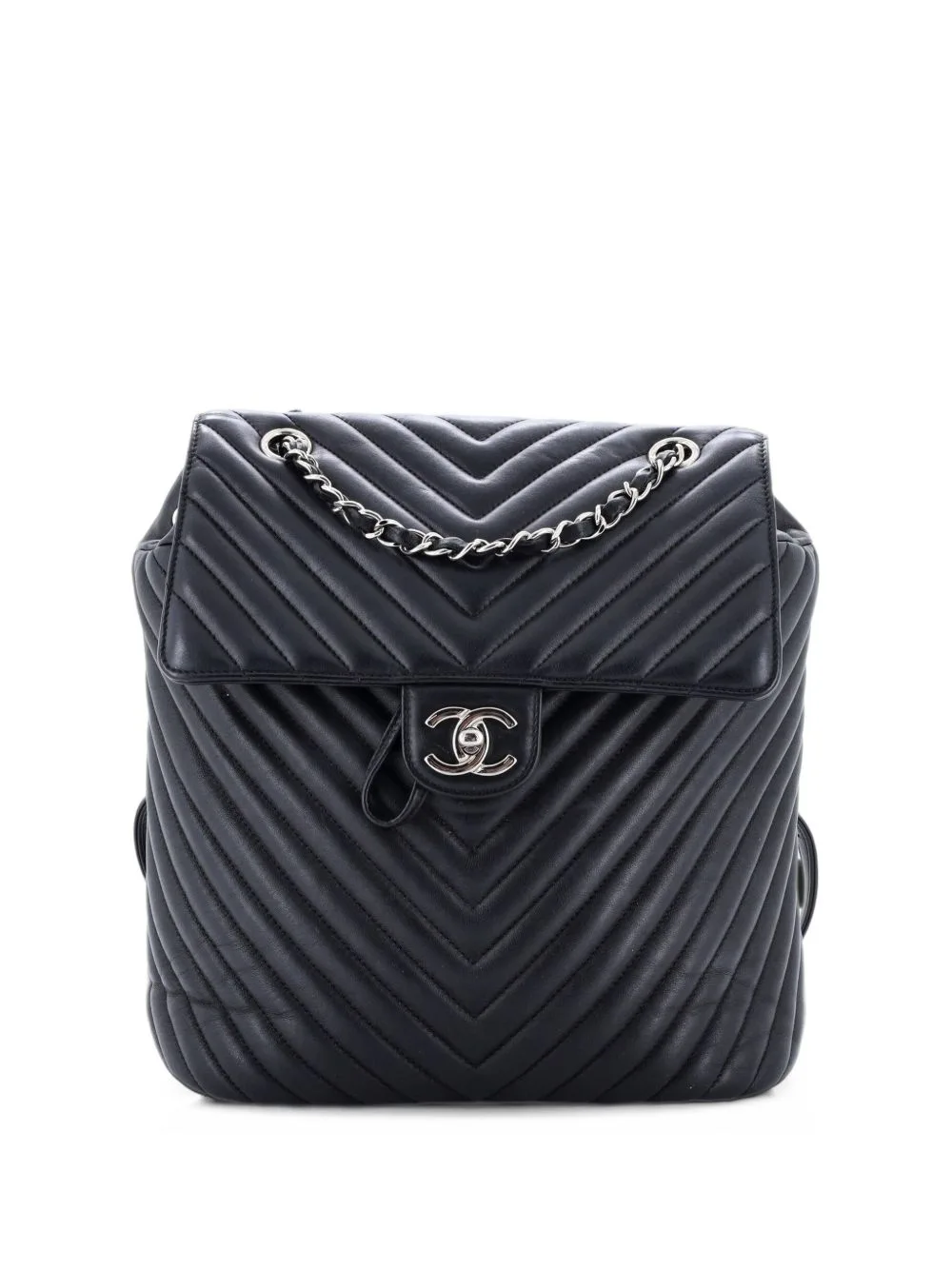 Urban Spirit Chevron Leather Large Backpack by CHANEL Pre-Owned