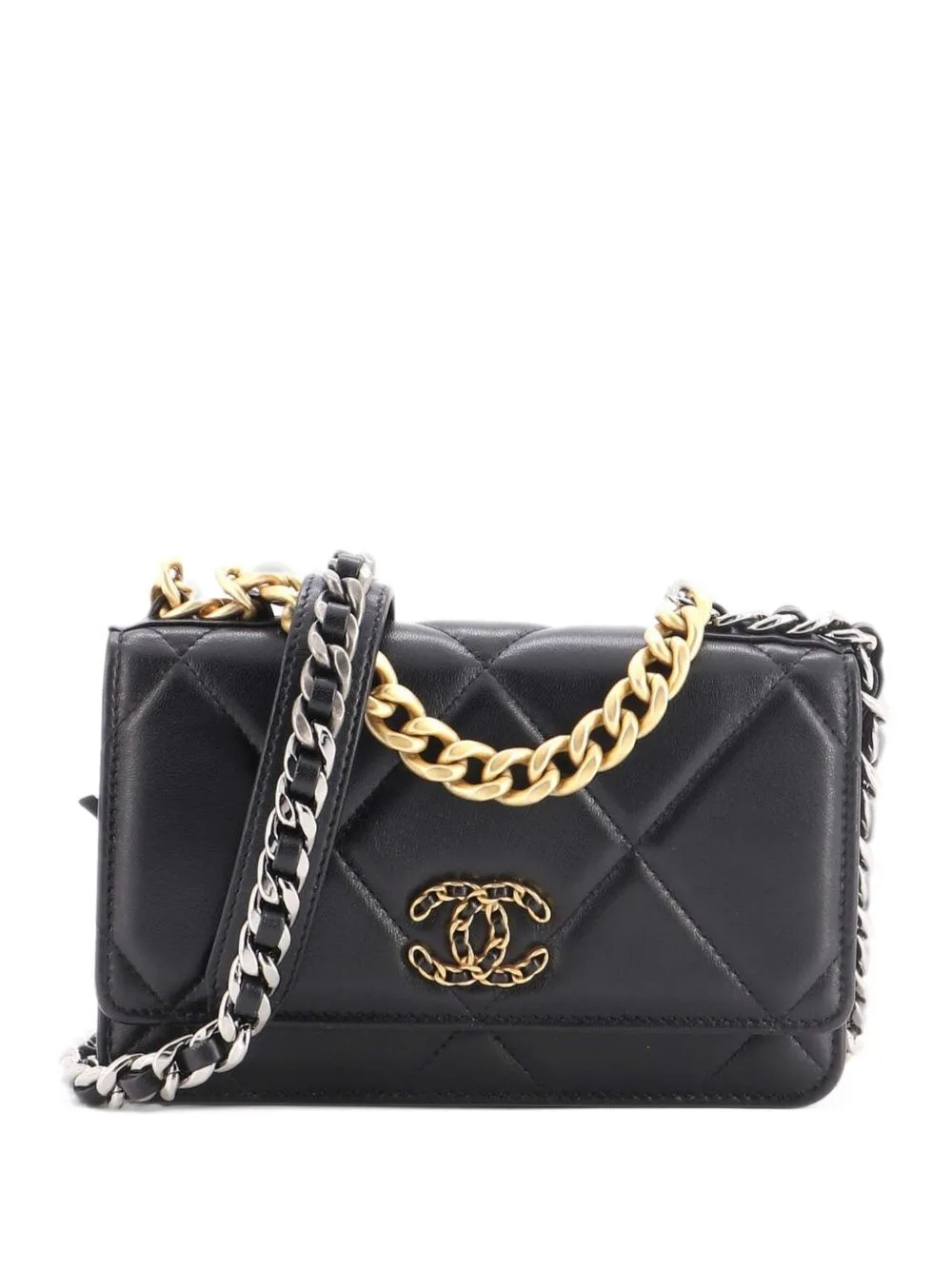 19 Wallet on Chain Quilted Lambskin Crossbody Bag