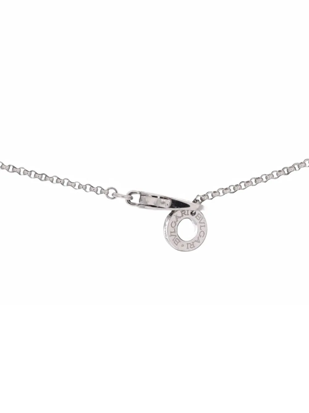 Serpenti Cross 18K White Gold and Diamonds Necklace by Bvlgari Pre-Owned