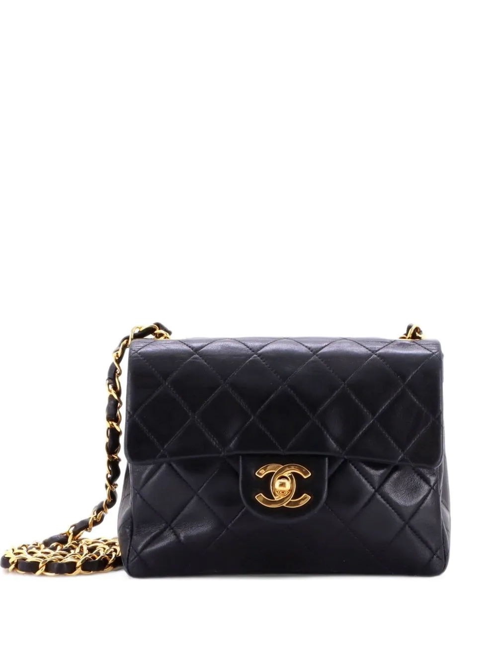 Square Classic Single Flap Bag Quilted Lambskin Mini Crossbody Bag