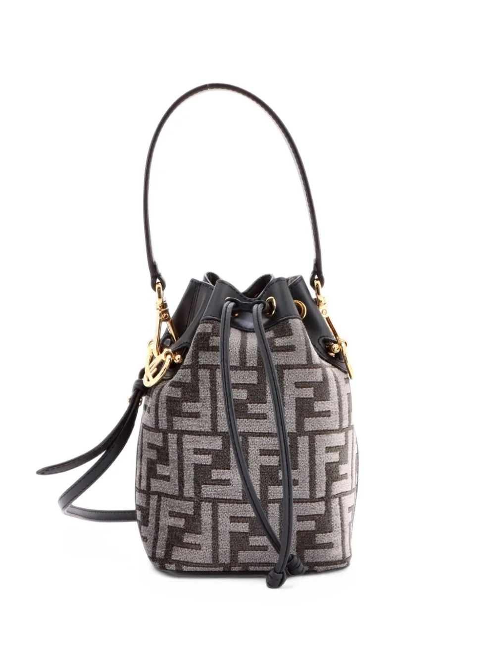 Mon Tresor Zucca Tapestry Mini Bucket Bag by Fendi Pre-Owned