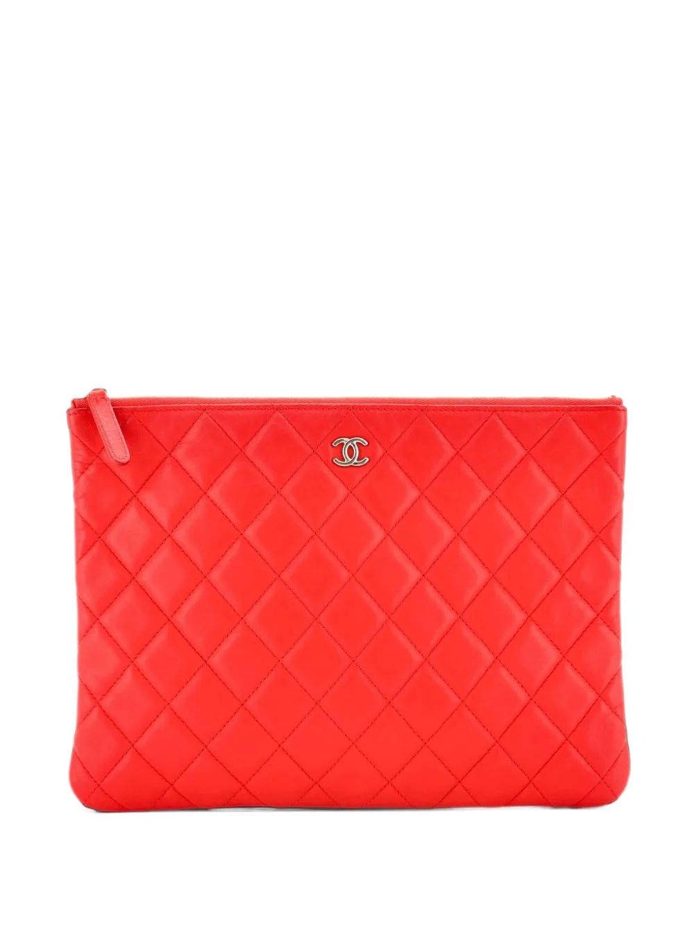 O Case Quilted Lambskin Medium Clutch Bag by CHANEL Pre-Owned