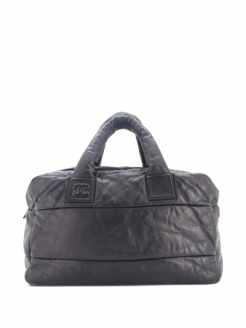 Coco Cocoon Bowling Bag Quilted Lambskin Large Handbag by CHANEL Pre-Owned