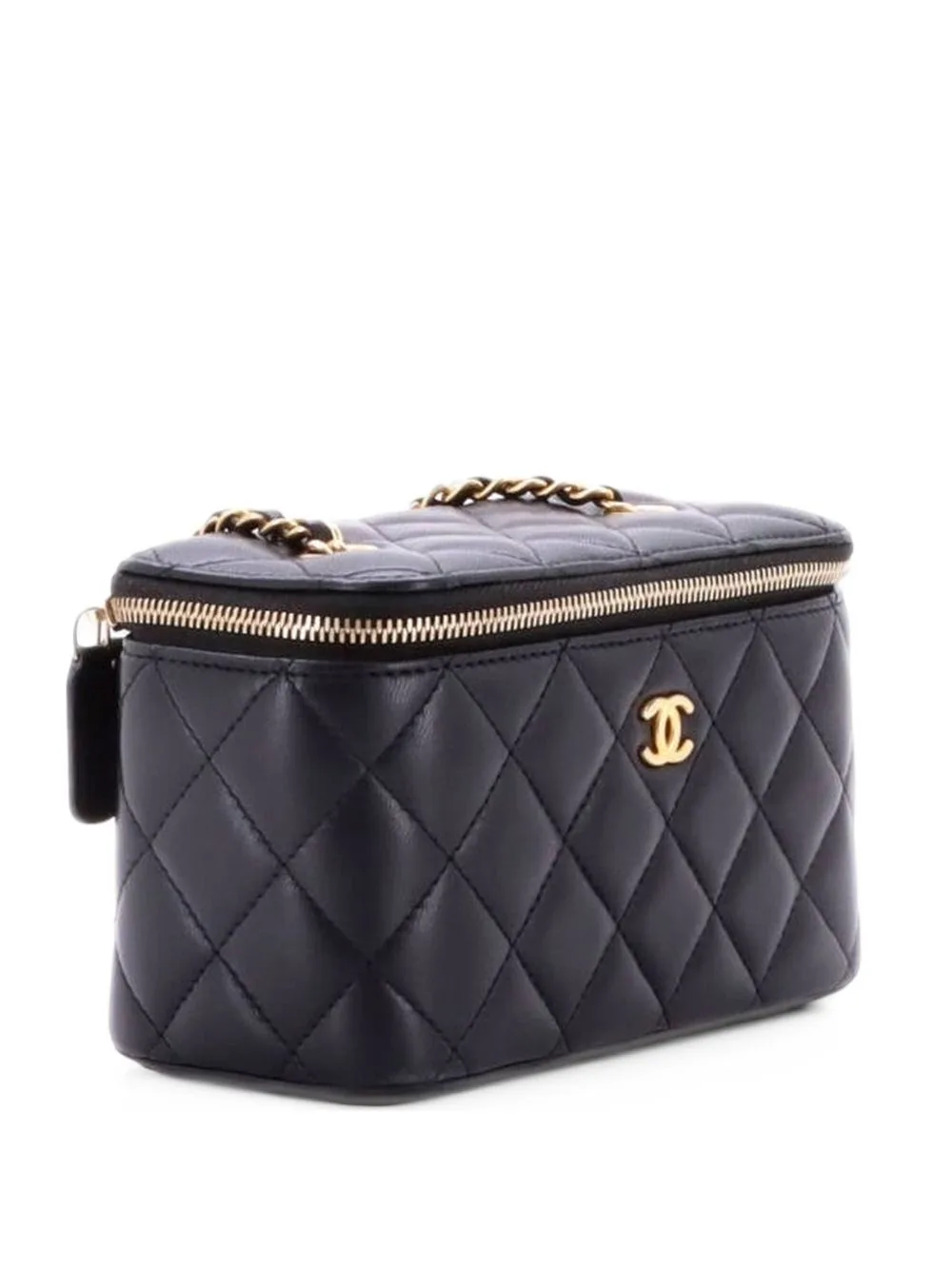 Pearl Crush Vanity Case with Chain Quilted Lambskin Small Clutch Bag by CHANEL Pre-Owned