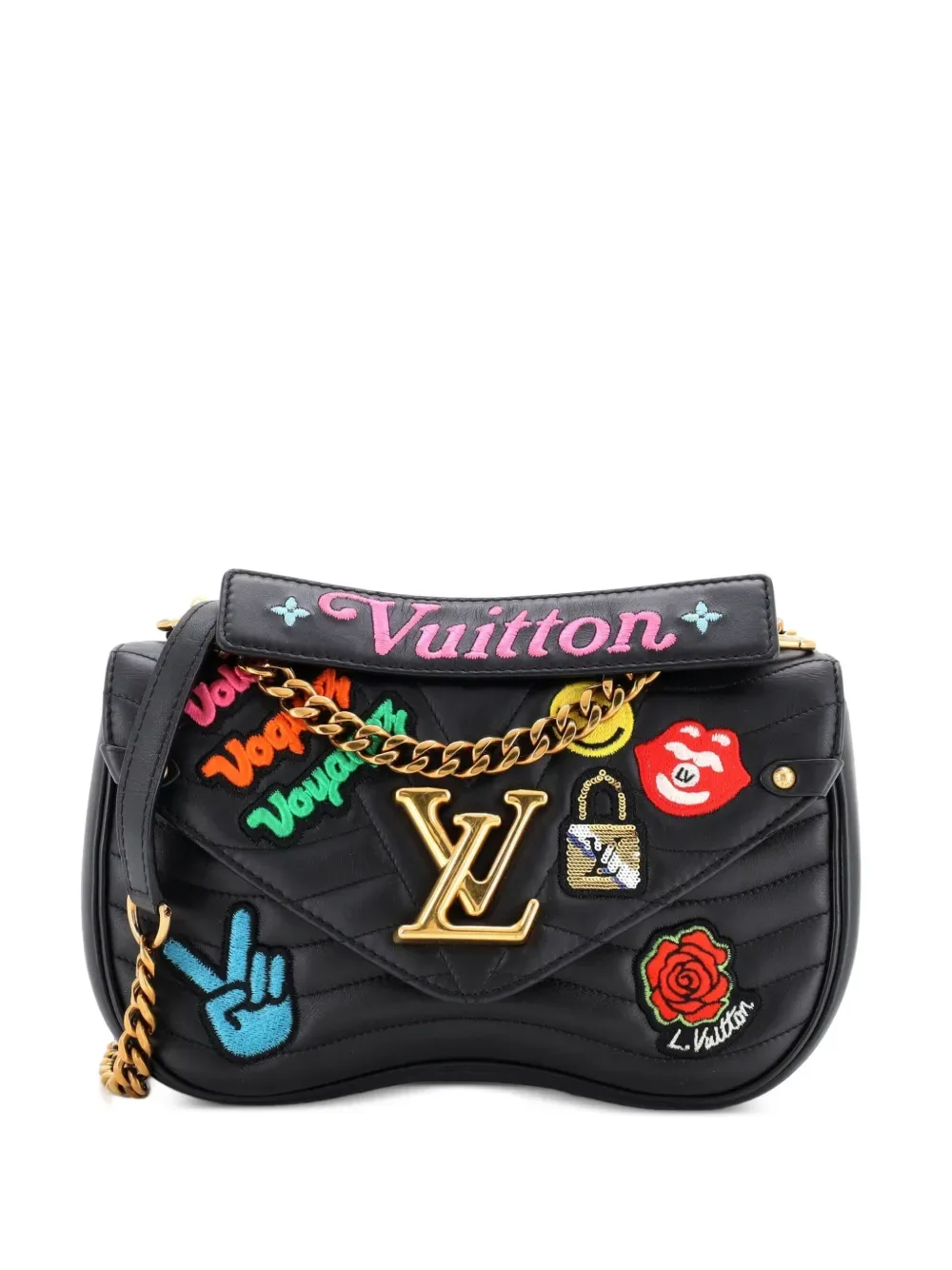 New Wave Chain Bag Limited Edition Patches Quilted Leather mm Shoulder Bag by Louis Vuitton Pre-Owned