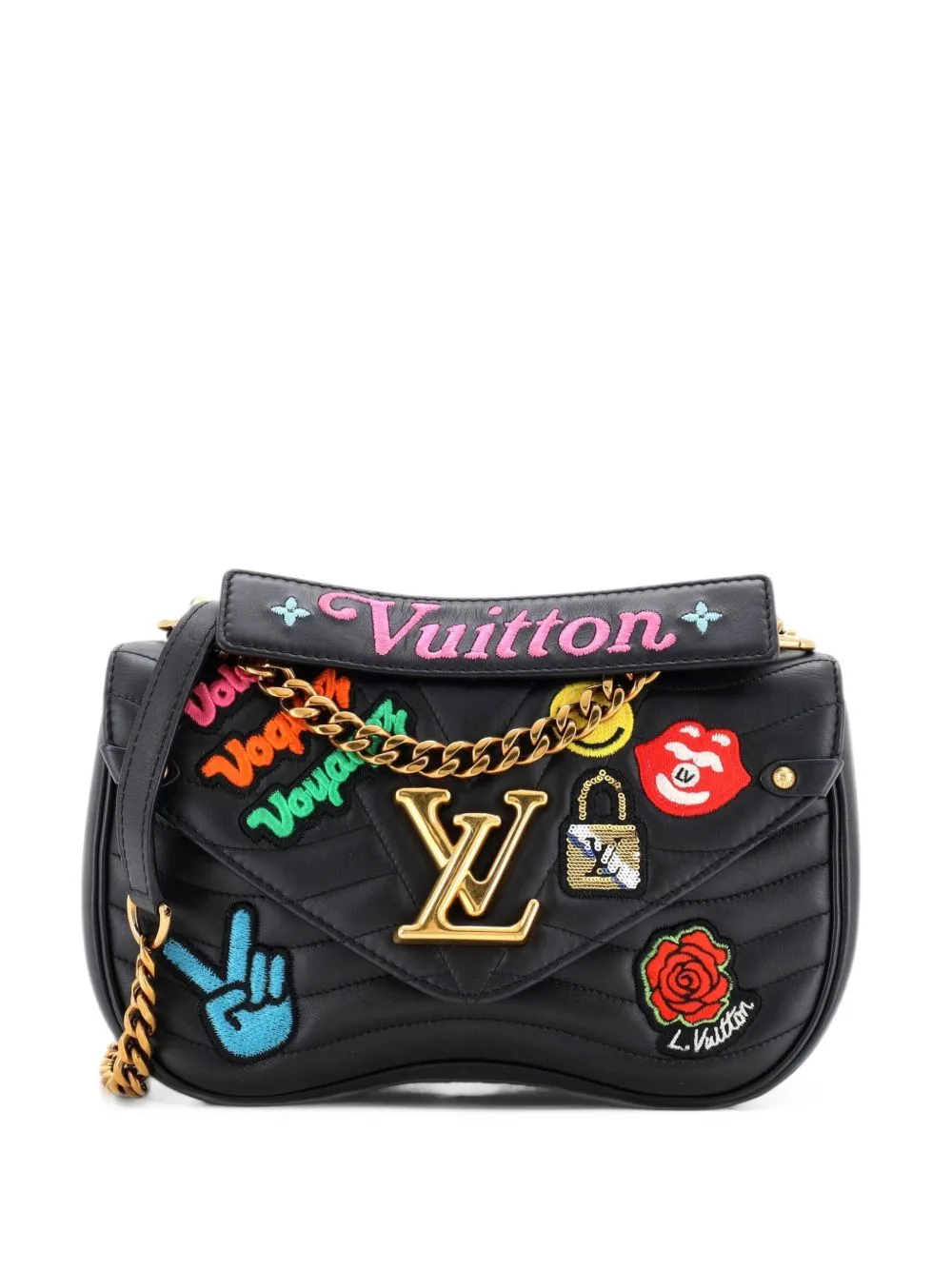 New Wave Chain Bag Limited Edition Patches Quilted Leather mm Shoulder Bag by Louis Vuitton Pre-Owned