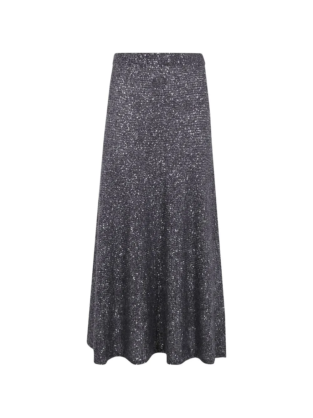 Sequin-Embellished Knitted Maxi Skirt by D.Exterior