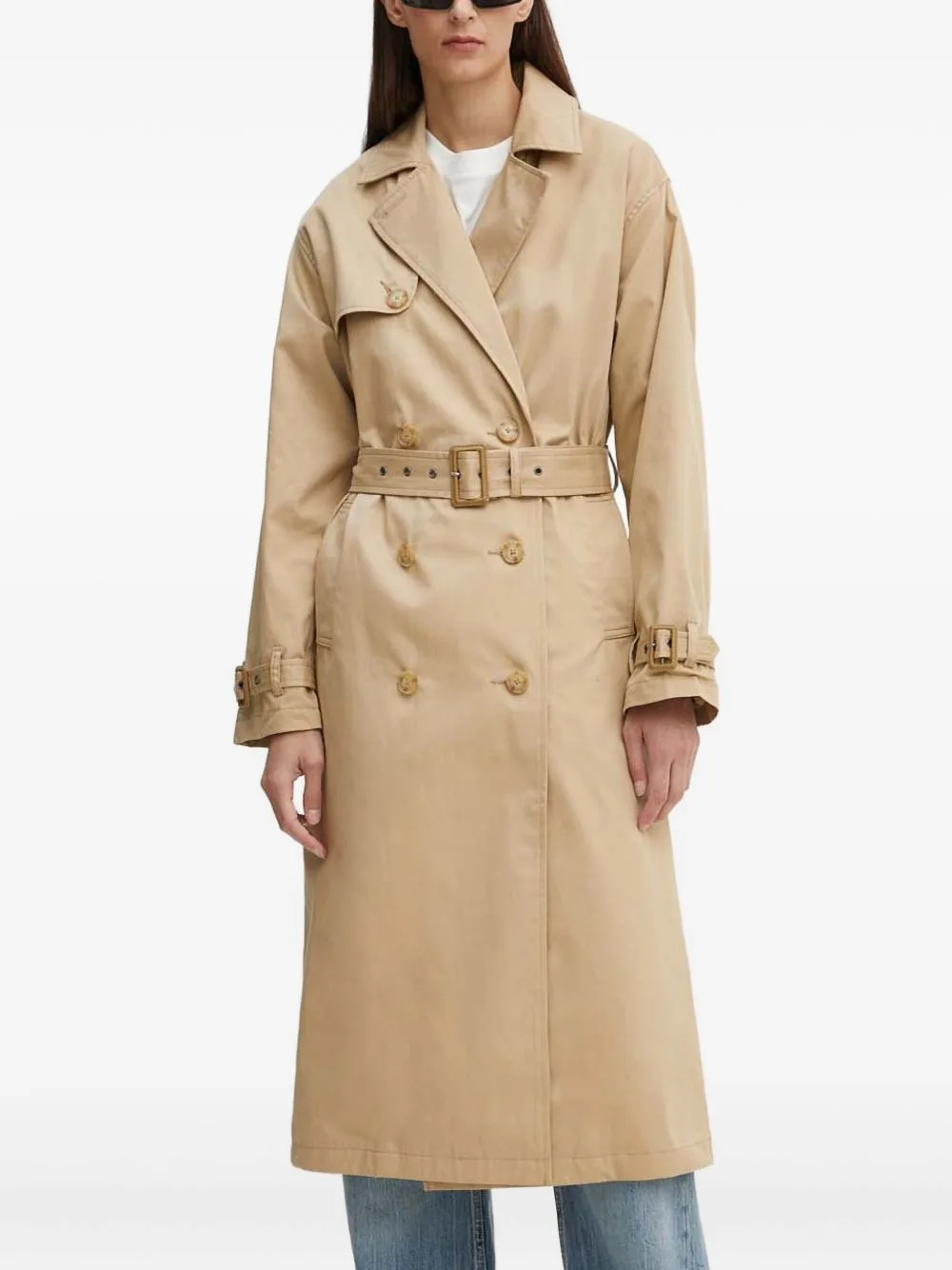 Double-Breasted Belted Coat