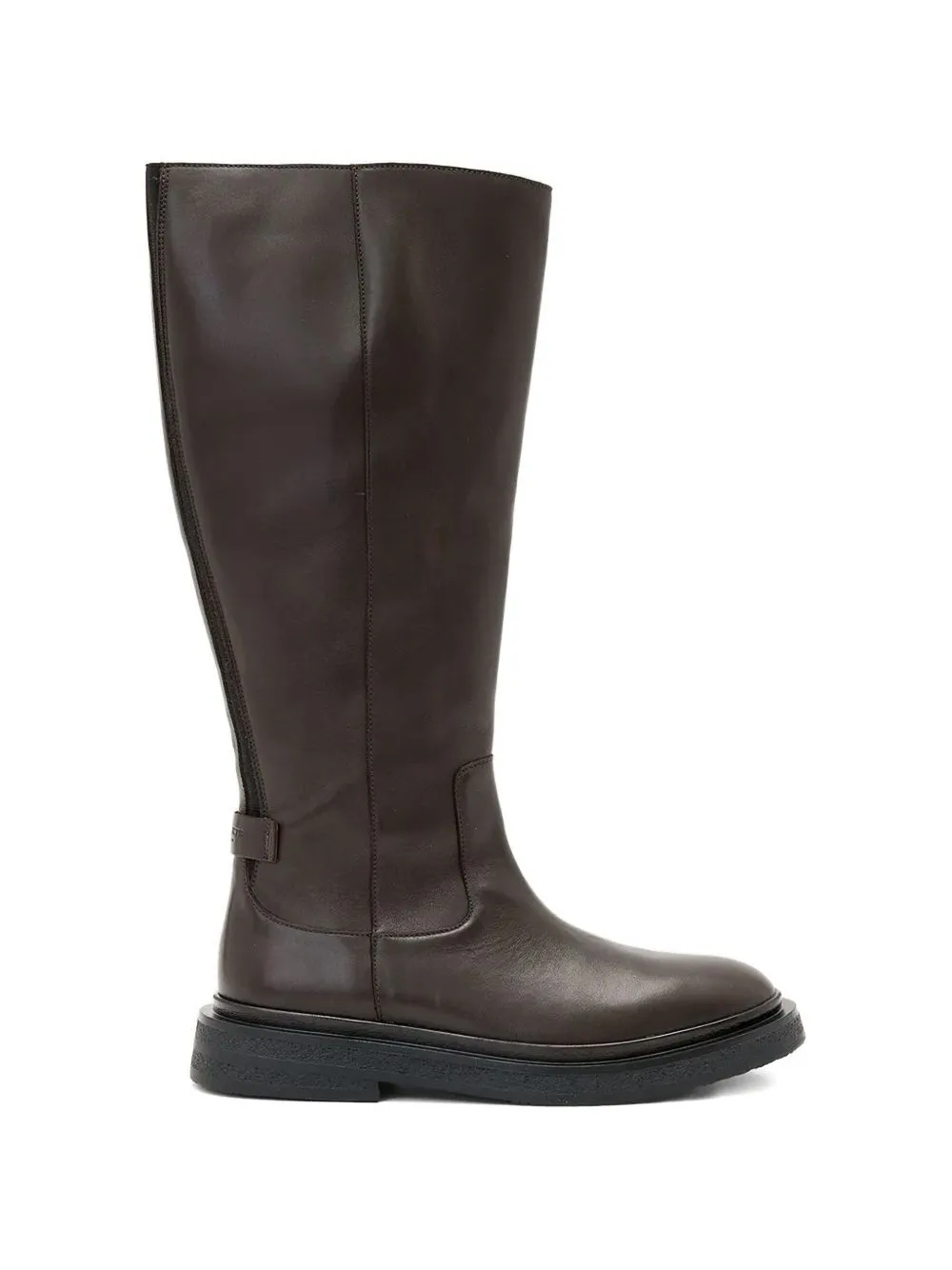 Escher Zip Logo-Strap Knee-High Boots by AllSaints