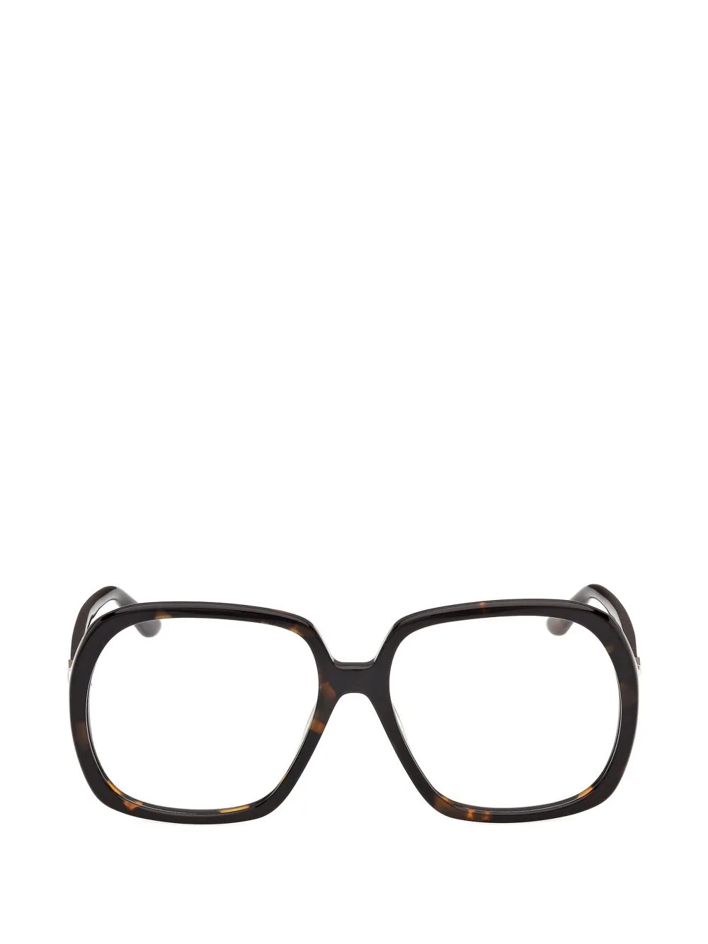 Tortoiseshell-Effect Square-Frame Glasses