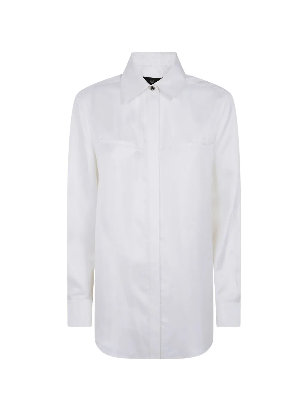 Concealed-Front Silk Shirt by HUI MILANO