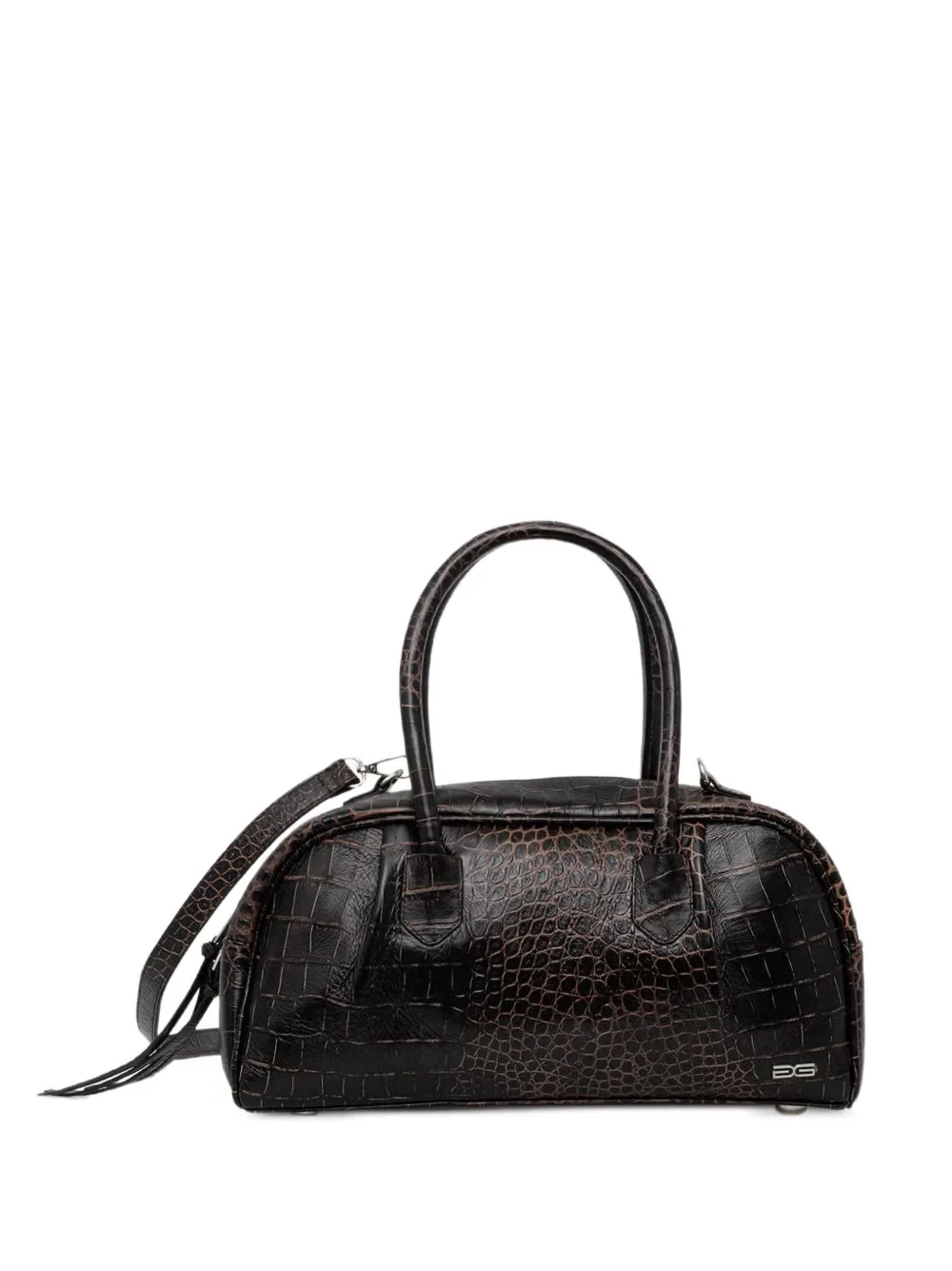Croc-Effect Leather Tote Bag by Gestuz