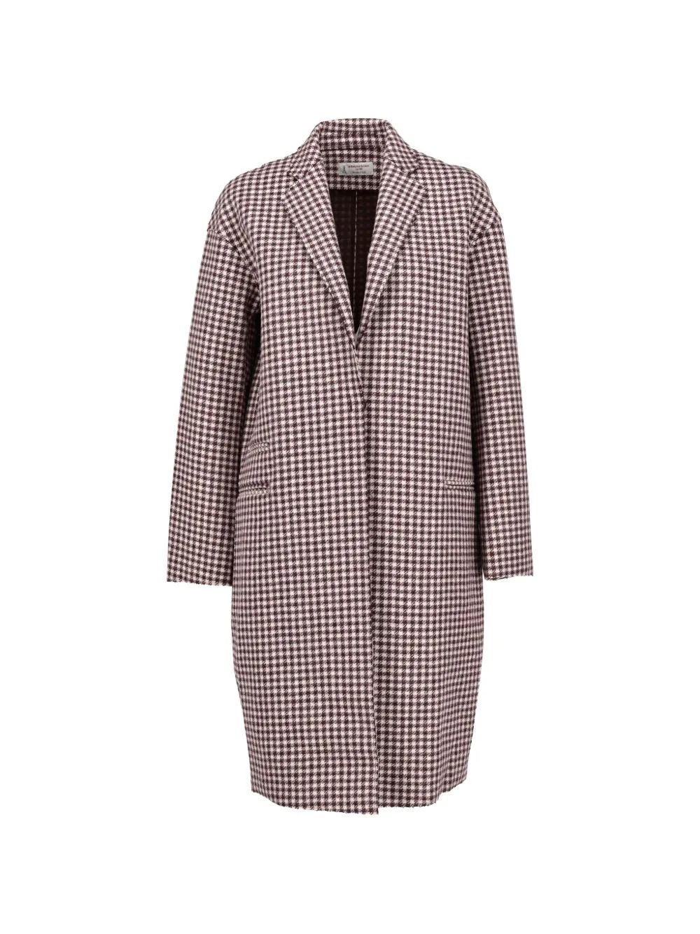 Houndstooth-Pattern Single-Breasted Coat by Vintage
