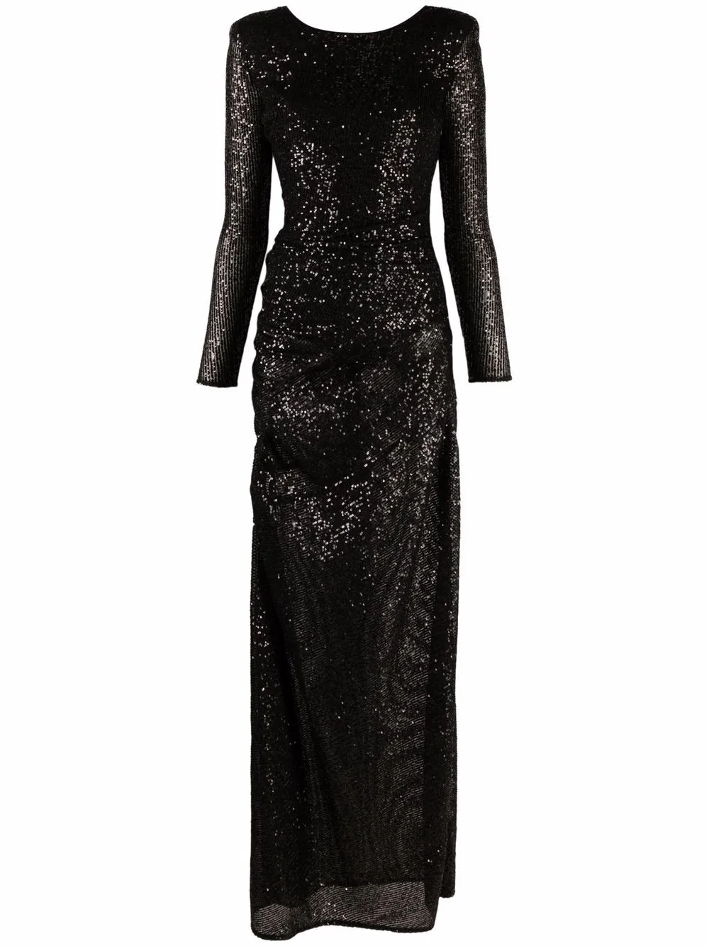 Sequined Slit Back Gown by Elisabetta Franchi