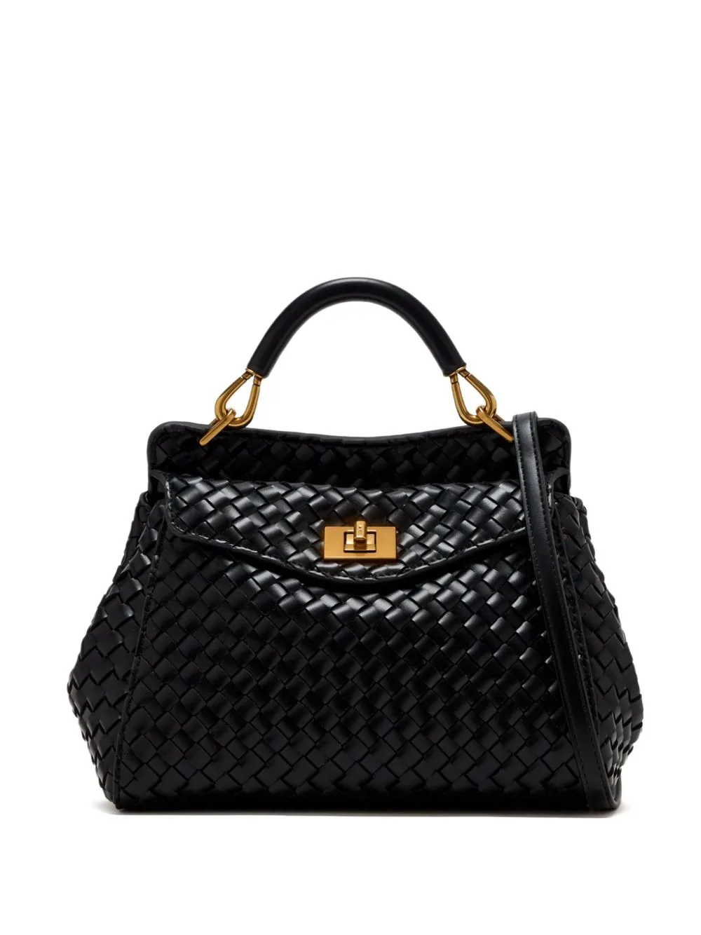 Lucia Top-Handle Woven Tote Bag