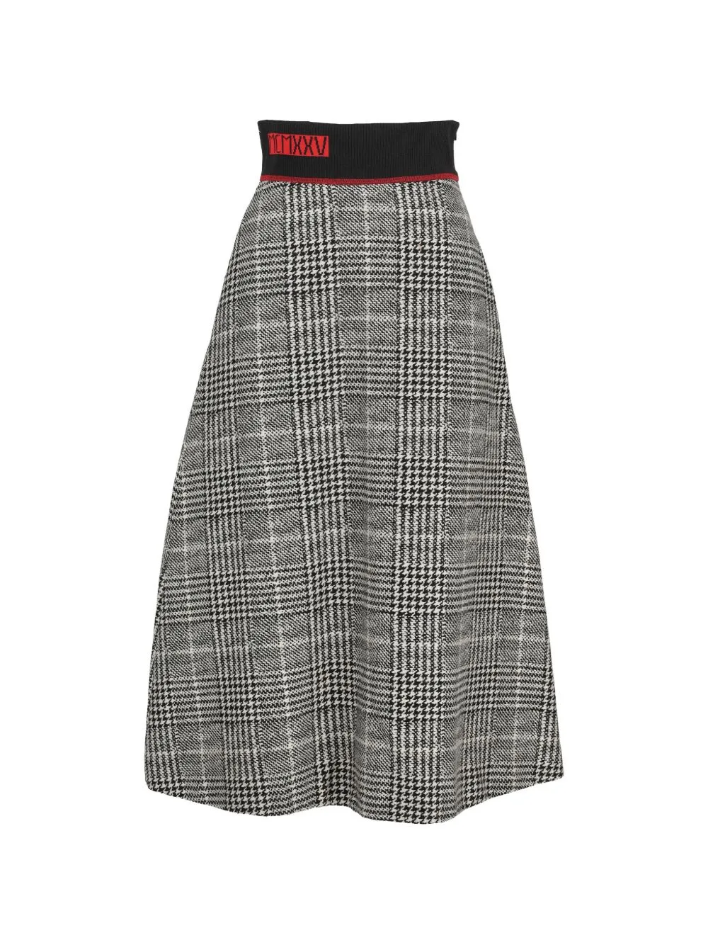 Houndstooth-Pattern A-Line Skirt by Fendi Pre-Owned