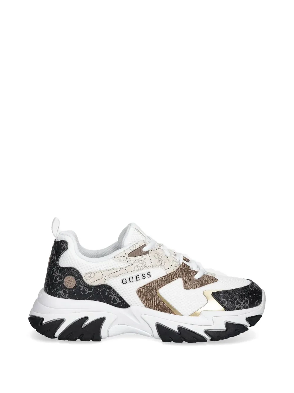 Logo-Print Panelled Sneakers by GUESS USA