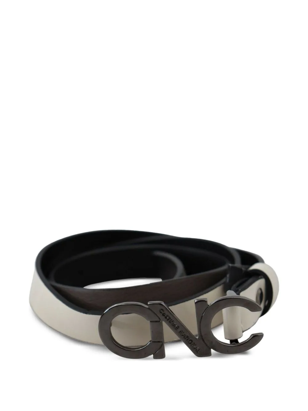 Logo-Buckle Leather Belt by Costume National