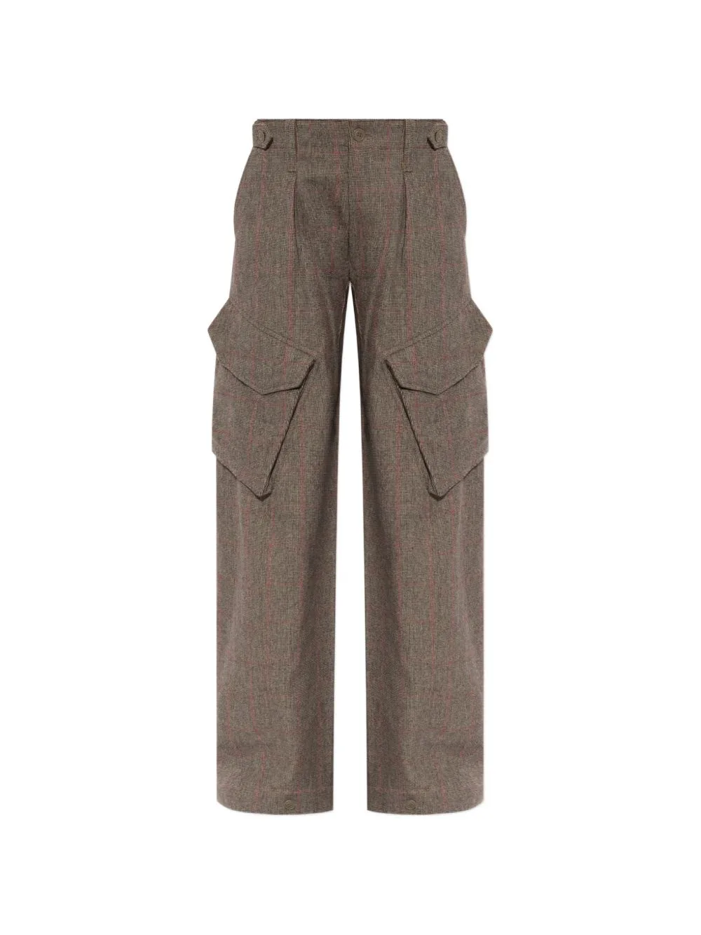 Barrel Check-Pattern Cargo Pants by R13