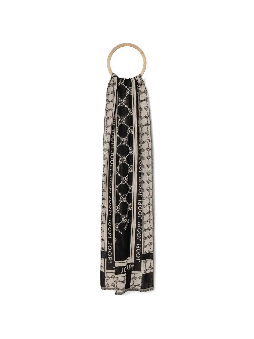 Logo-Print Fringed Scarf by Joop!