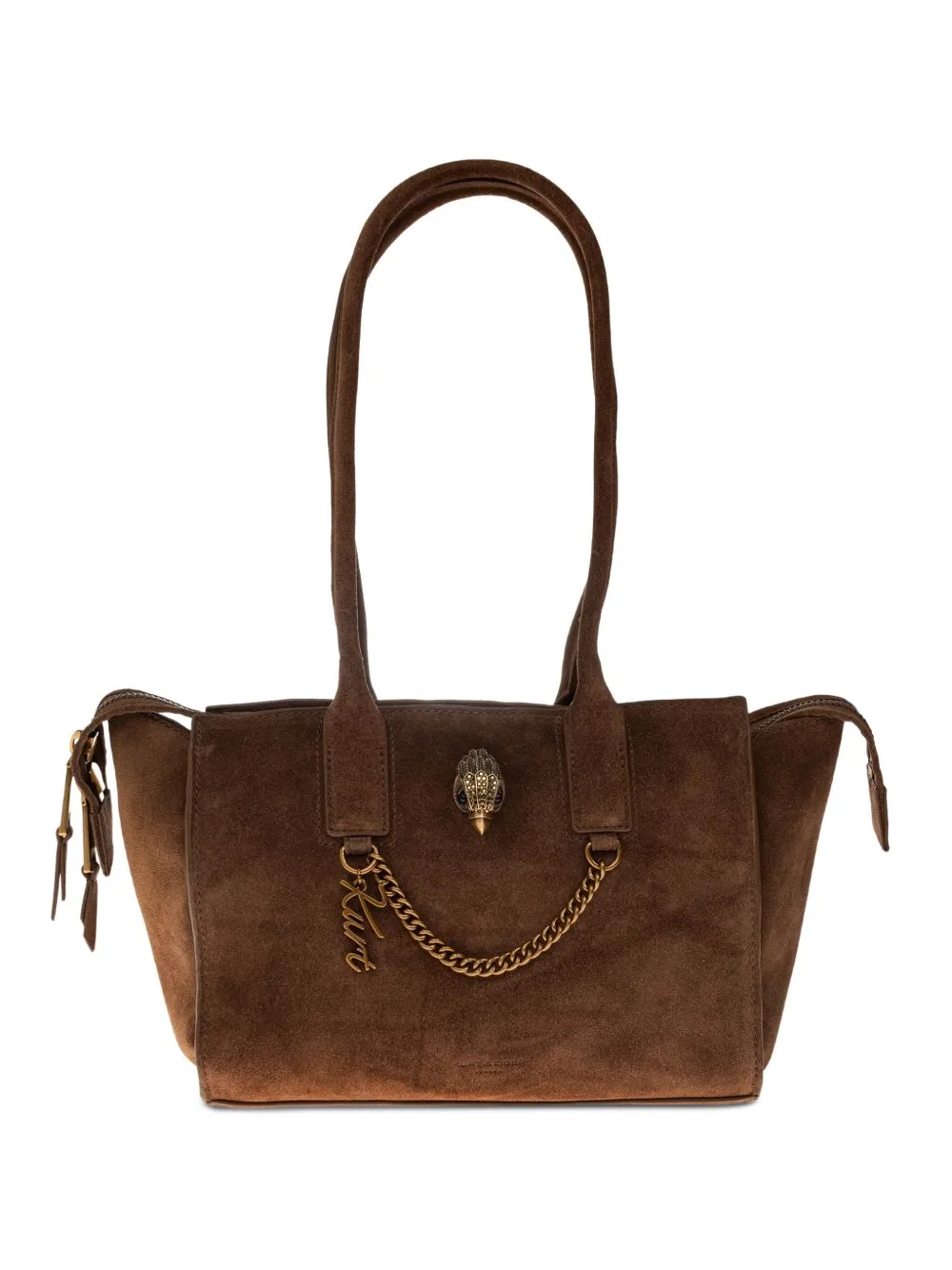 Sloane Chain-Link Suede Shoulder Bag by Kurt Geiger London