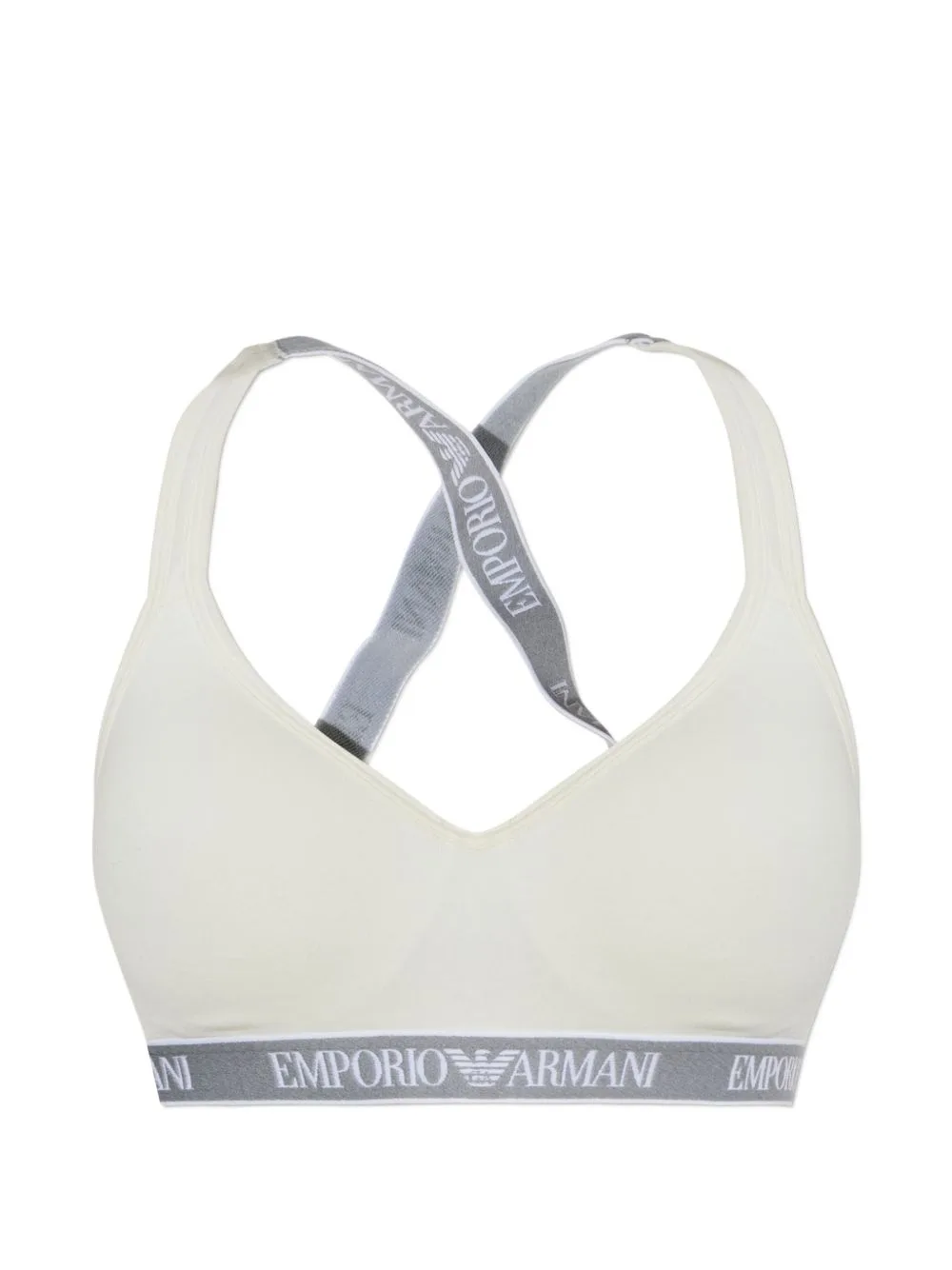Logo-Tape Crossover Bras by Emporio Armani