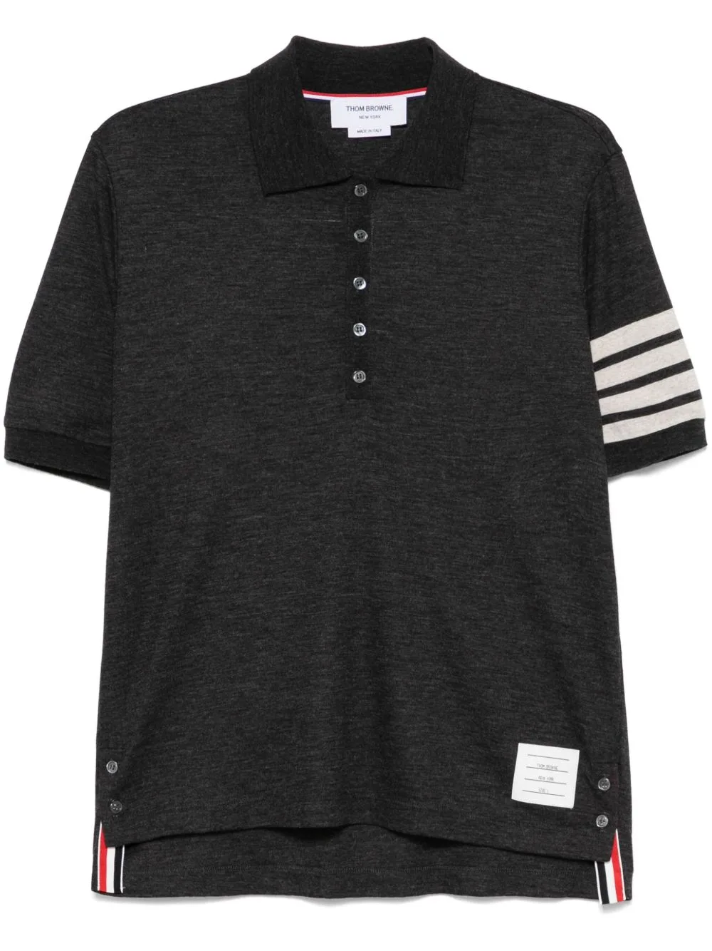 4-Bar Wool Polo Shirt by Thom Browne
