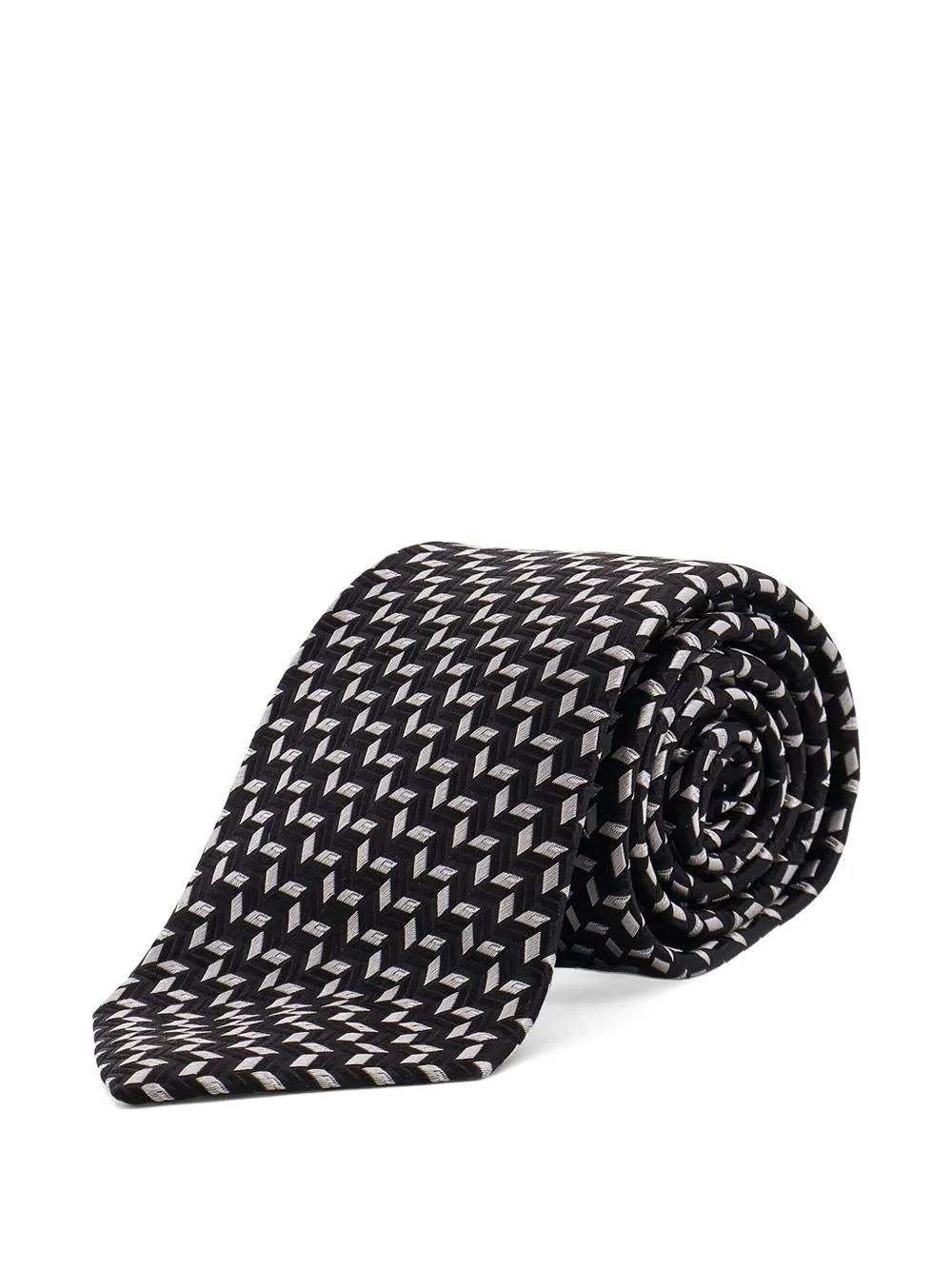Geometric-Pattern Silk Tie by Giorgio Armani