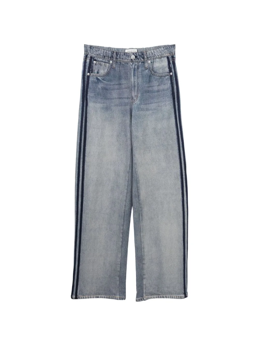 Side-Stripe Straight-Leg Jeans by rag & bone