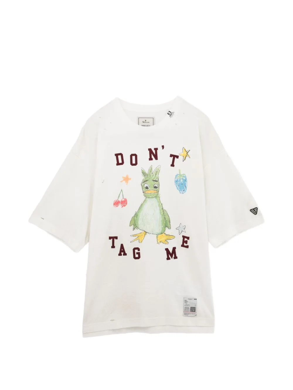 Graphic-Print Distressed T-Shirt by Maison MIHARA YASUHIRO