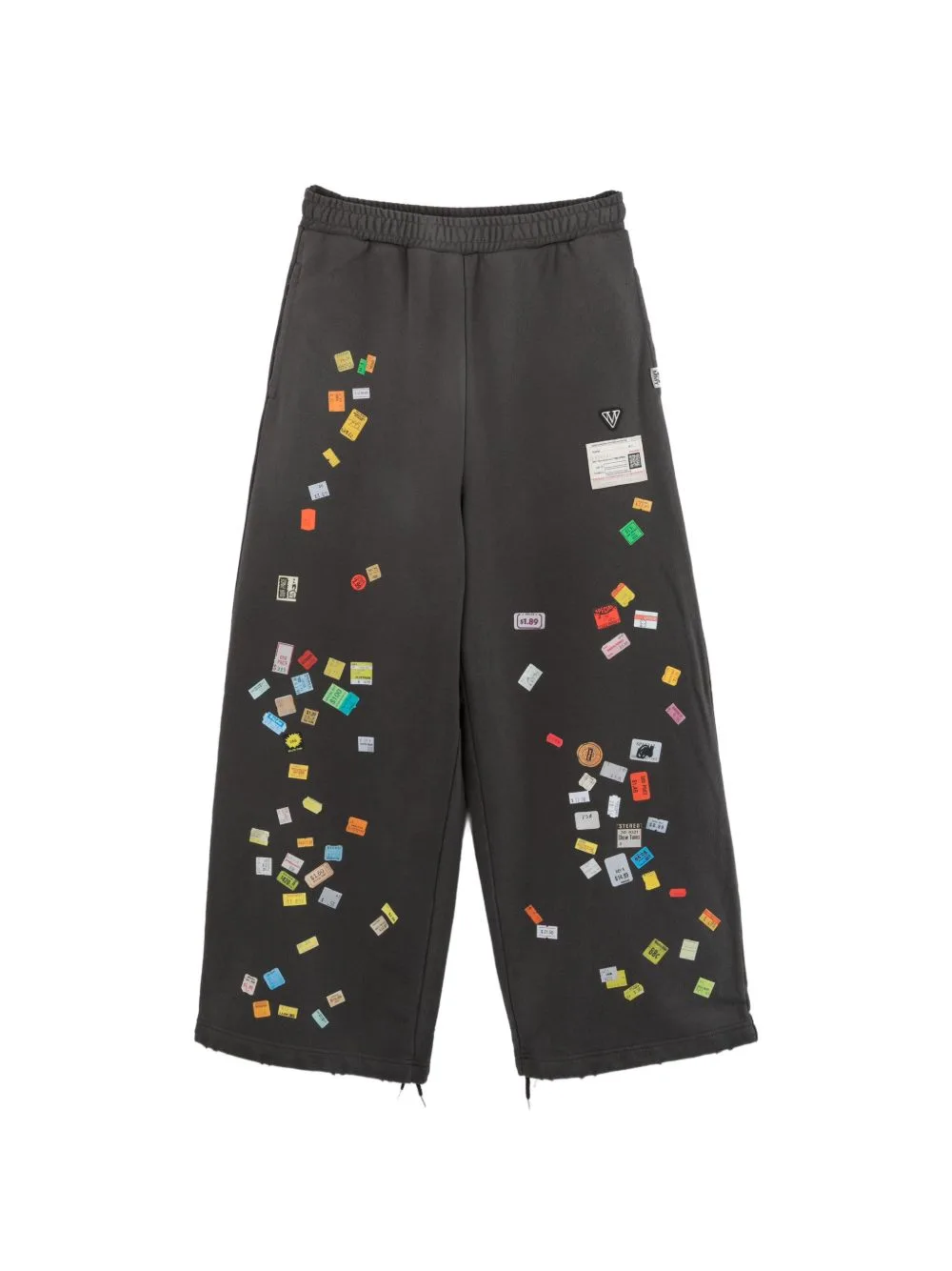 Price-Tag Sticker Printed Wide Sweat Pants by Maison MIHARA YASUHIRO