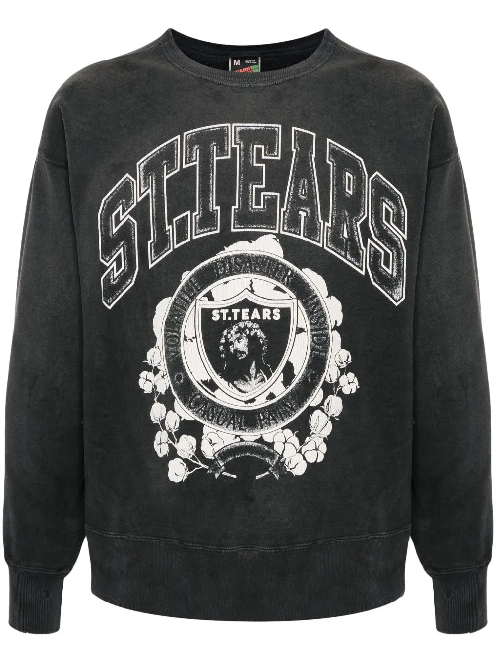 Logo-Print Cotton Sweatshirt by SAINT MXXXXXX