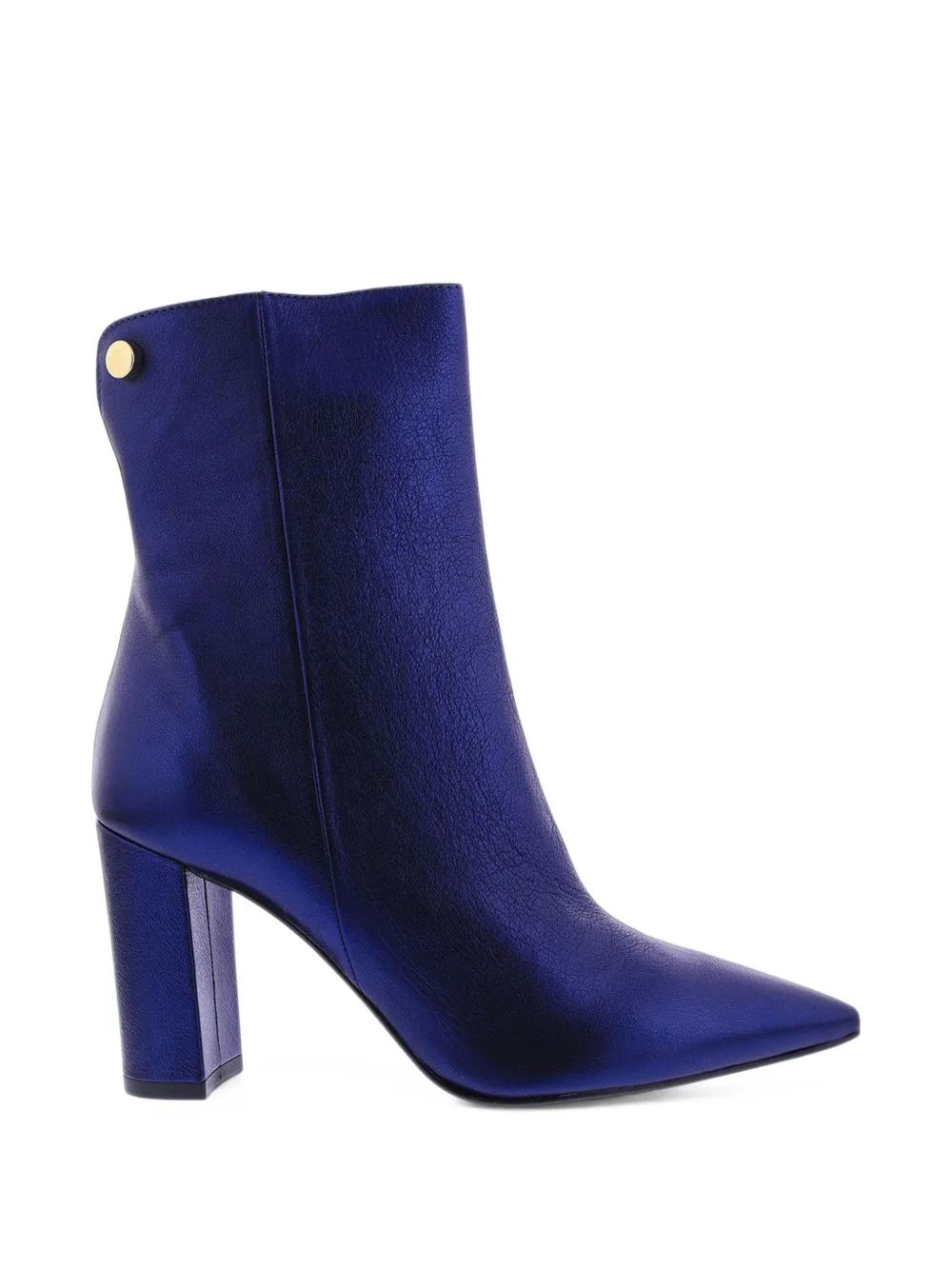 Metallic Pointed-Toe Ankle Boots by Paris Punk