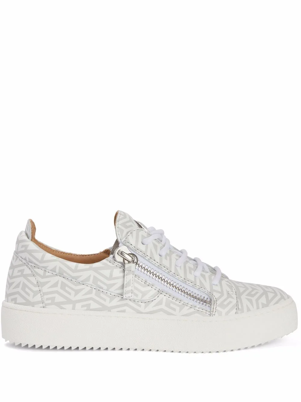Gail Monogram-Print Low-Top Sneakers by Giuseppe Zanotti