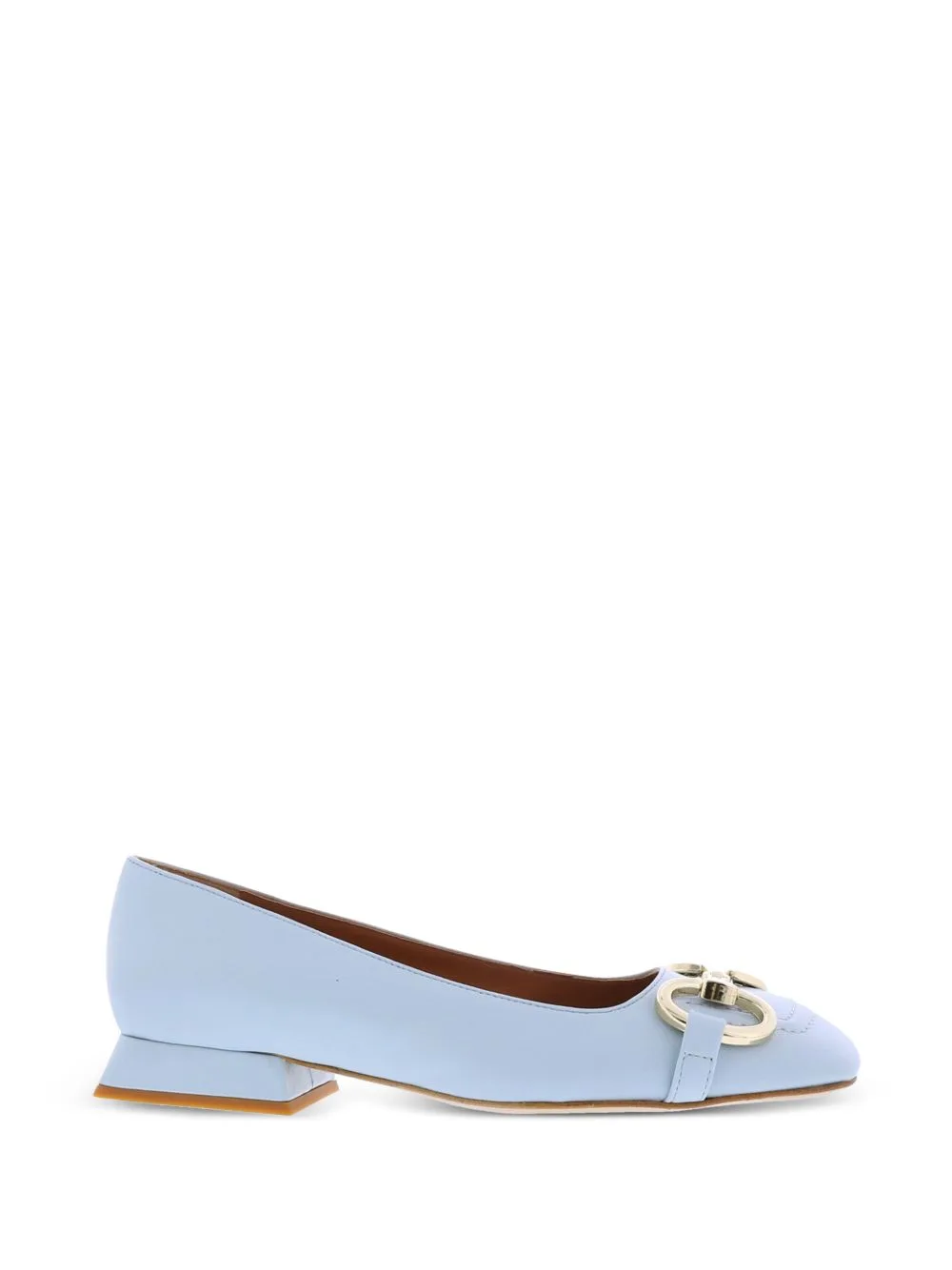 Chain-Link Leather Ballet Flats by Paris Punk