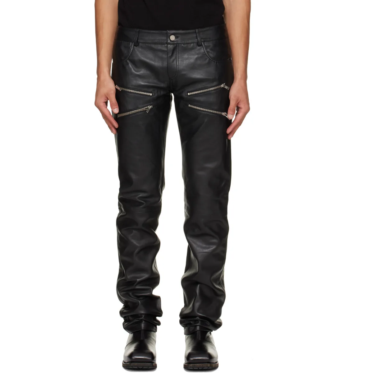 Ricki Slim Leather Pants by Deadwood