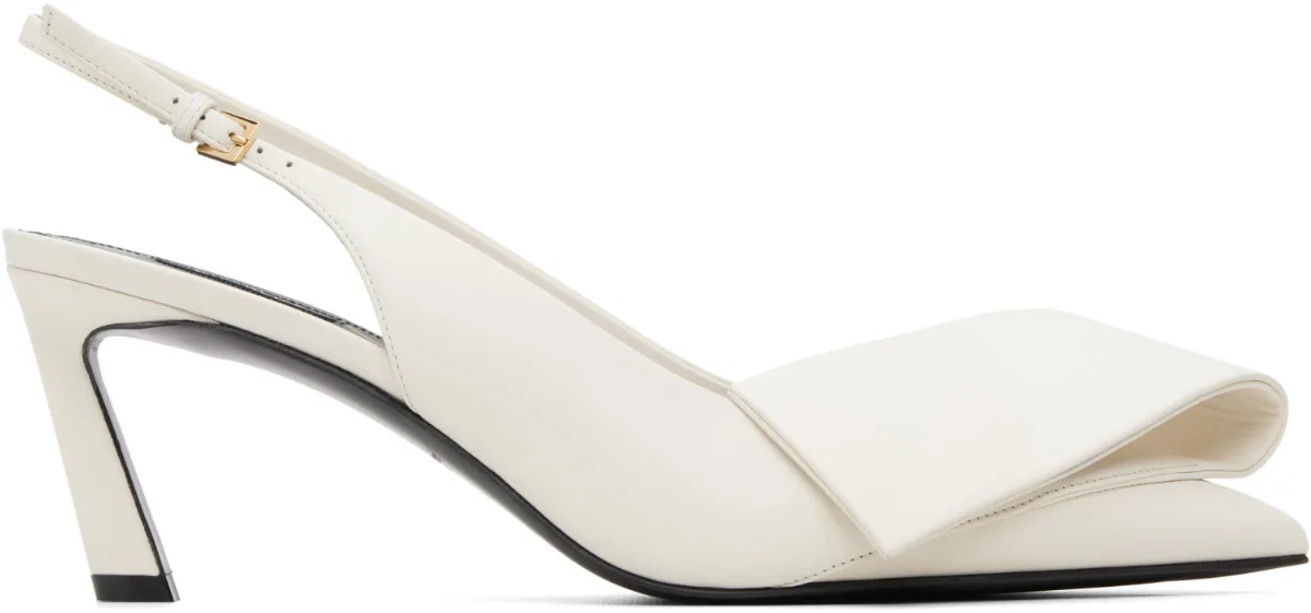 Twisted Ribbon Slingback Heels by Givenchy