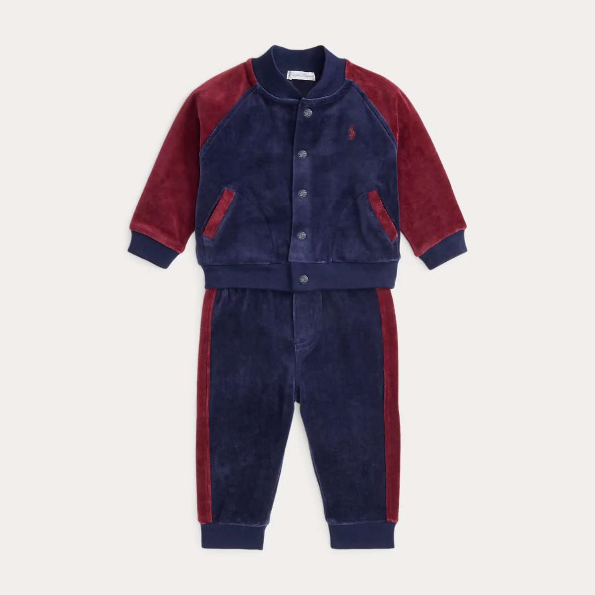 Velour Baseball Jacket & Joggers Set by Ralph Lauren