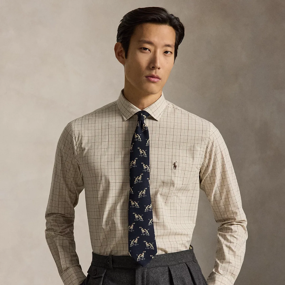 Custom Fit Checked Stretch Poplin Shirt by Polo Ralph Lauren