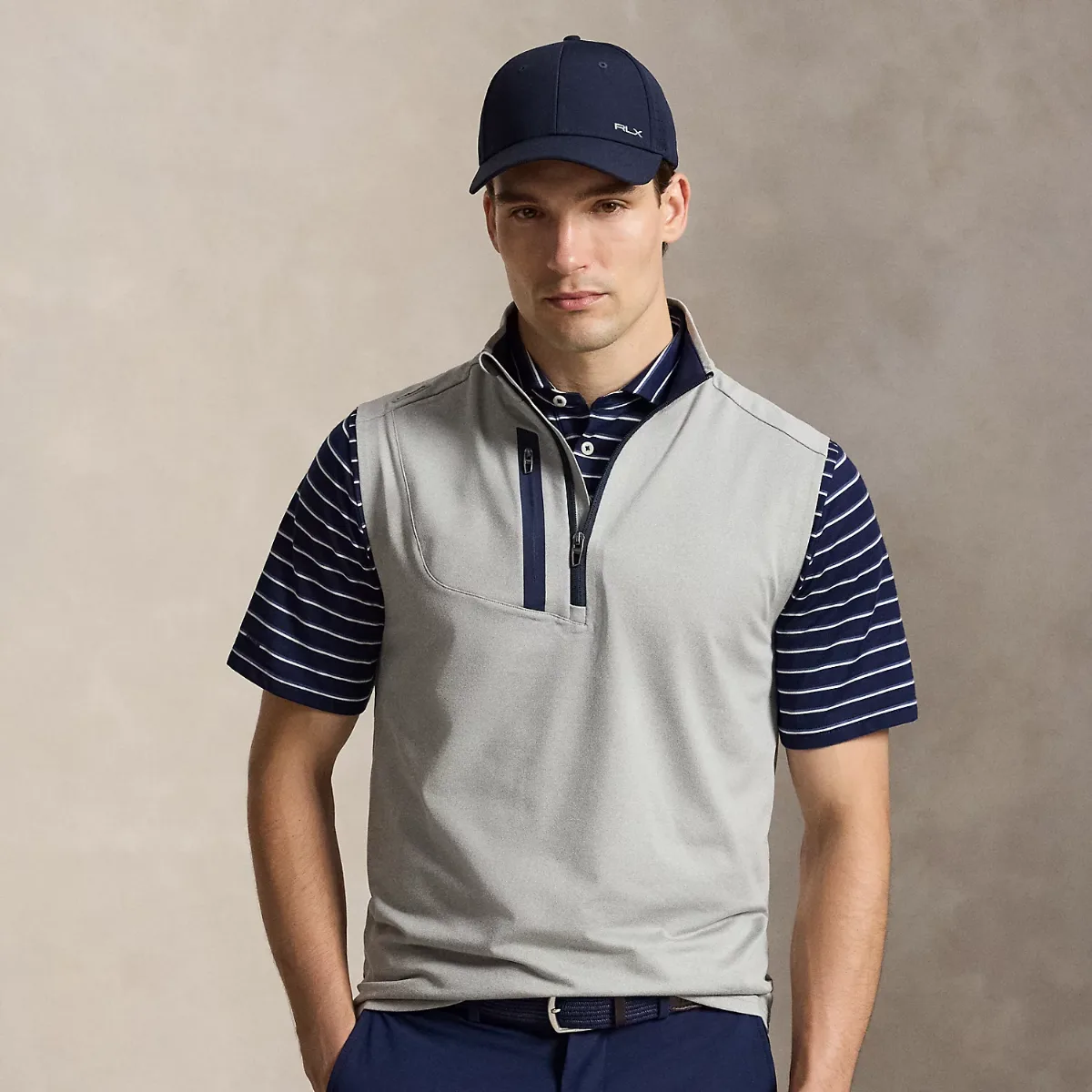 Stretch Jersey Quarter-Zip Gilet
