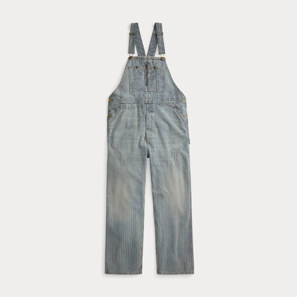Indigo Striped Twill Overalls by Ralph Lauren RRL